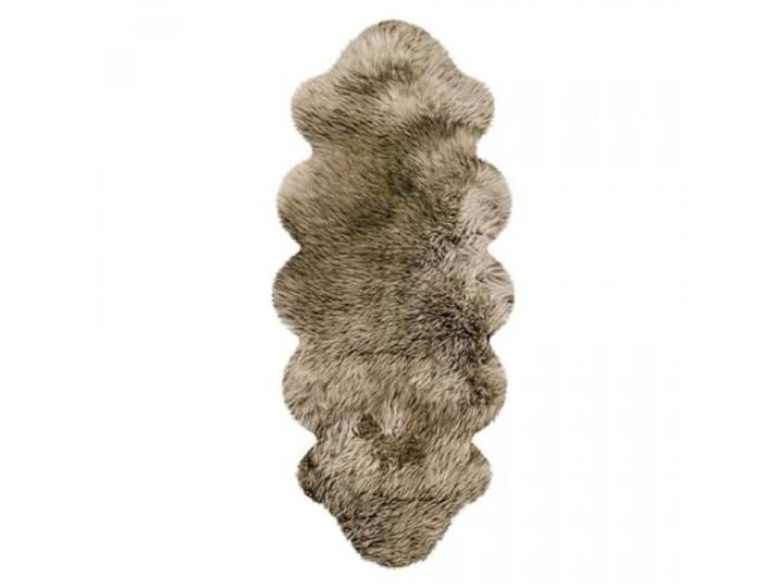 Heitmann Australische Lammfelle, Doppelfelle, ca. 175 x 63 cm braun m. Hellen Spitze