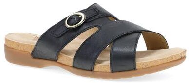Women's Regan Leather Sandal by Dansko in Black (Size 42 M)