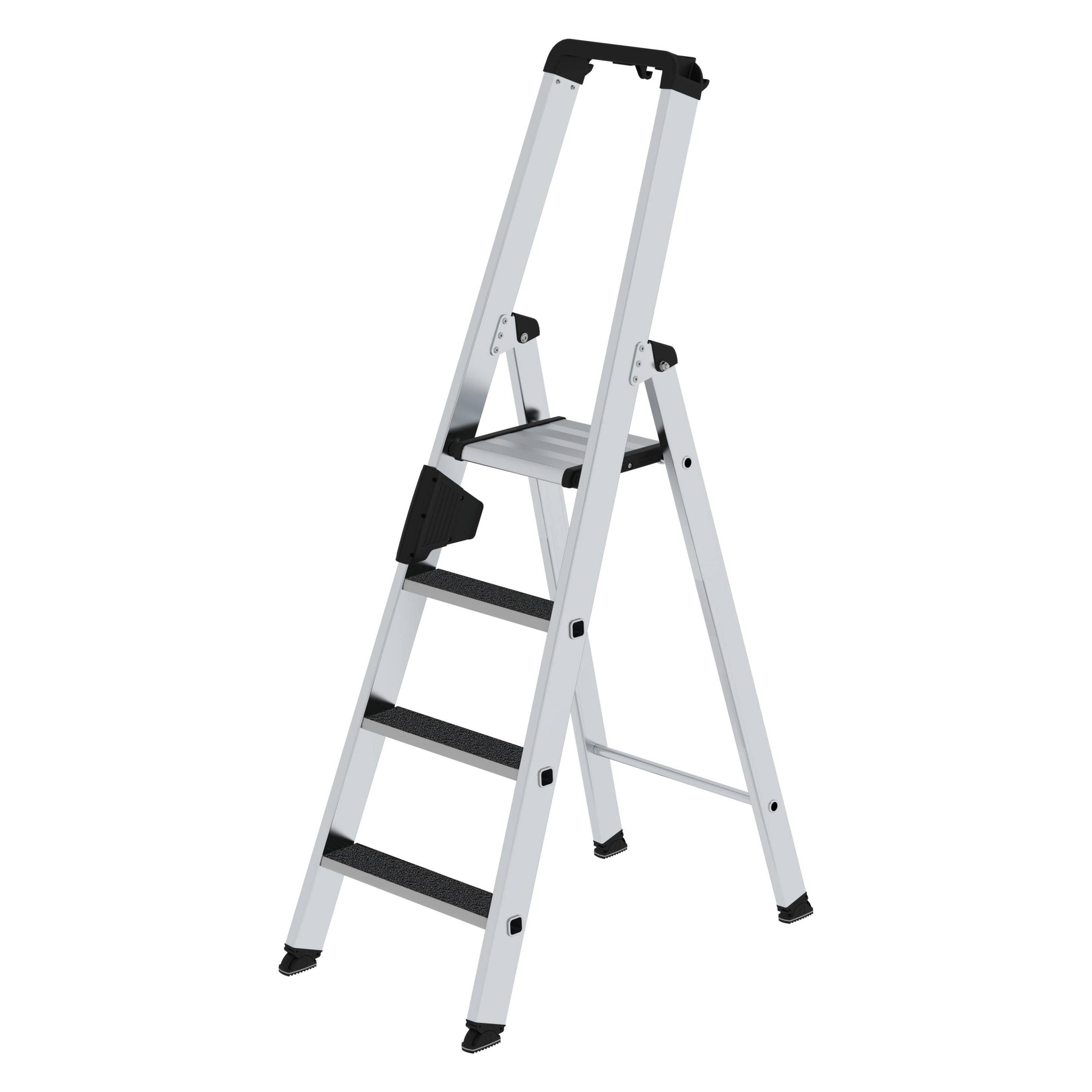 Munk Stufen-Stehleiter einseitig begehbar mit clip-step R13 4 Stufen (Stehleiter) (041624)