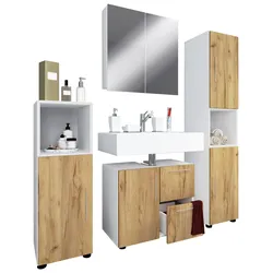 Badezimmer Flandu Honigeiche/Weiß