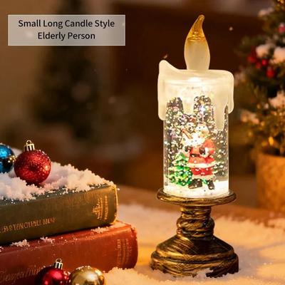 Uplifted Goods Christmas LED Electronic Candle Light santa Claus