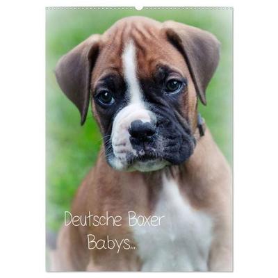 Deutsche Boxer Babys... (Wandkalender 2027 DIN A2 hoch), CALVENDO Monatskalender