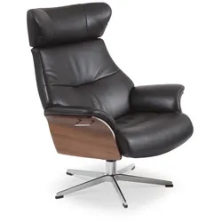 Conform Sessel Air Walnuss Leder Black