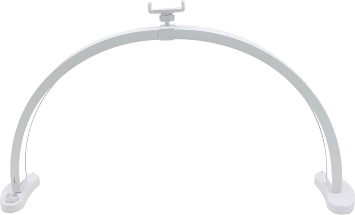 Gistuch Halvemaanvormige LED bureaulamp met telefoonhouder en 3 kleurtemperaturen, wit