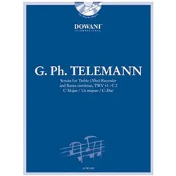 Sonate C-Dur TWV41:C2 für Blockflöte (S/A) und Bc mit Playalong-CD in 3 Tempi, Fachbücher von Georg Philipp Telemann