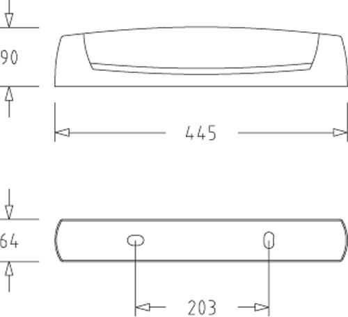 Réglette salle de bain EO S19 sans source lumineuse SSL blanc LEBENOID 055211 Blanc