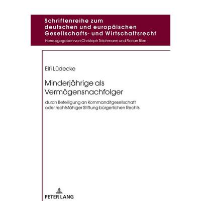 Minderjährige als Vermögensnachfolger, Gebundene Ausgabe von Elfi Lüdecke, Peter Lang GmbH, Internationaler Verlag der Wissenschaften,