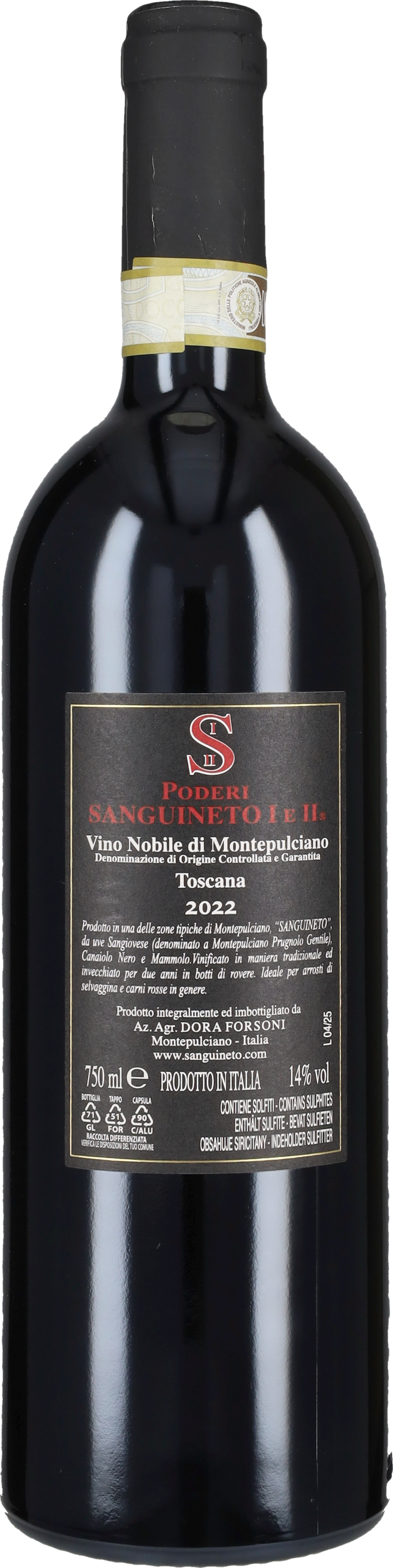 Nobile di Montepulciano Poderi Sanguineto 2022