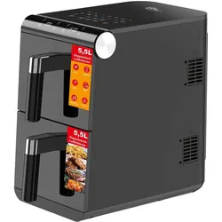 Casativo Doppel Heissluftfritteuse, Fritteuse, Schwarz
