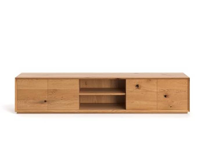 Danzz Pavo-TV-Schrank 200 cm TV-Schrank, TV-Ständer aus Eichenholz, echtes Holz von hoher Qualität, handgefertigte Möbel aus Massivholz