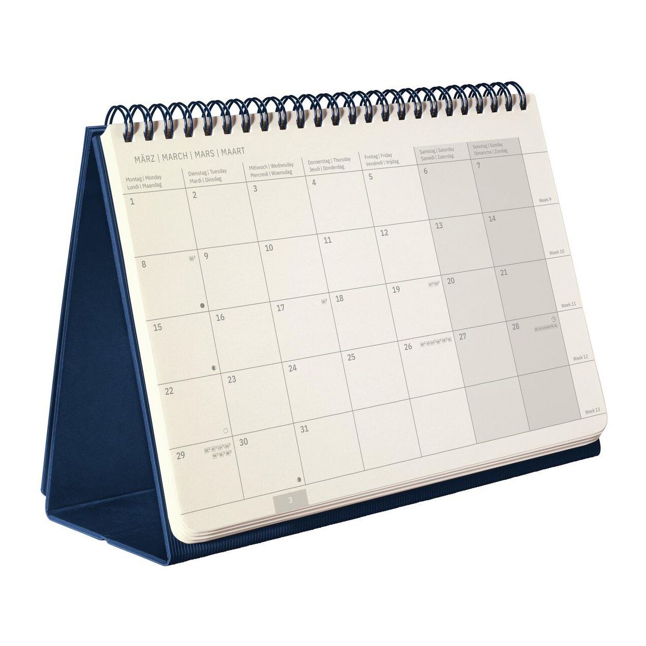 SIGEL Tischquerkalender Conceptum 2027 ca. A5 quer Hardcover dunkelblau 1 St. 21,3 x 22,0 cm