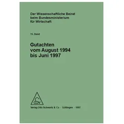 Der Wissenschaftliche Beirat beim Bundesministerium für Wirtschaft - Gutachten, Fachbücher