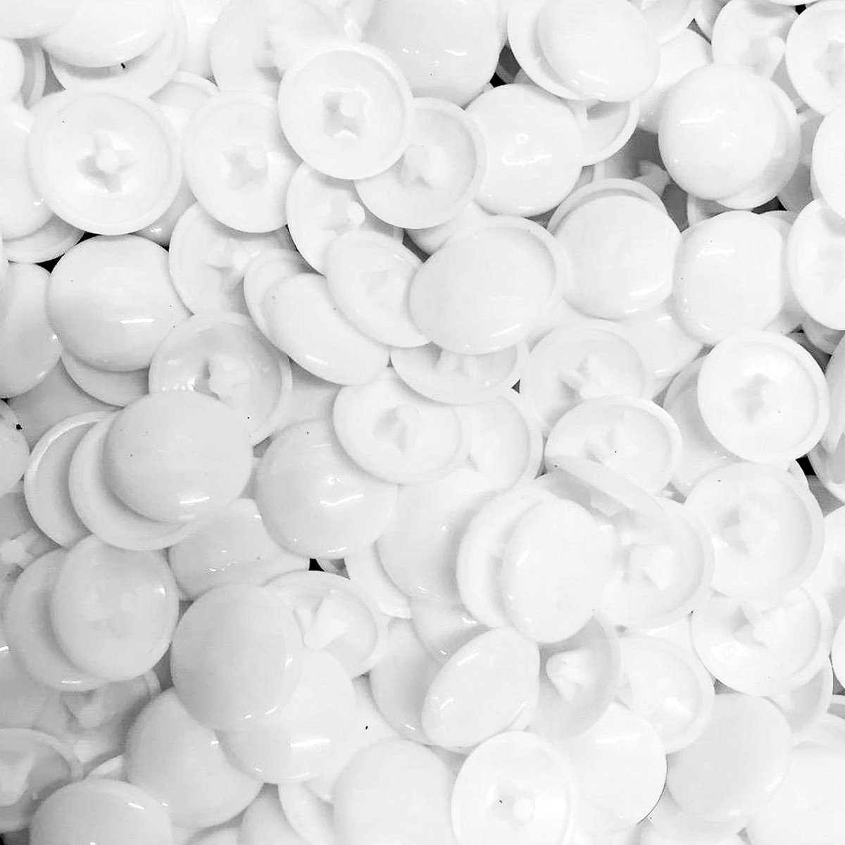 Wit Schroefdopjes Afdekkapjes voor Meubels Push-On Fit 10 mm