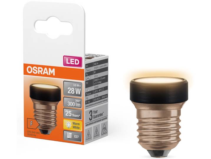OSRAM LED-Leuchtmittel LED Star Flat , Energieeffizienz: F, gold (klar, schwarz, weiß), L:4,5cm Ø:3,5cm, Leuchtmittel, LED-Leuchtmittel