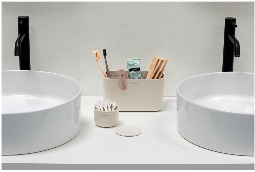 Aufbewahrungsbox BRABANTIA "ReNew Beige", beige (natur), B:19,7cm H:11cm, Kunststoff, Aufbewahrungsboxen, Aufbewahrungsbox natur B/H/T: 19,7cm x 11cm