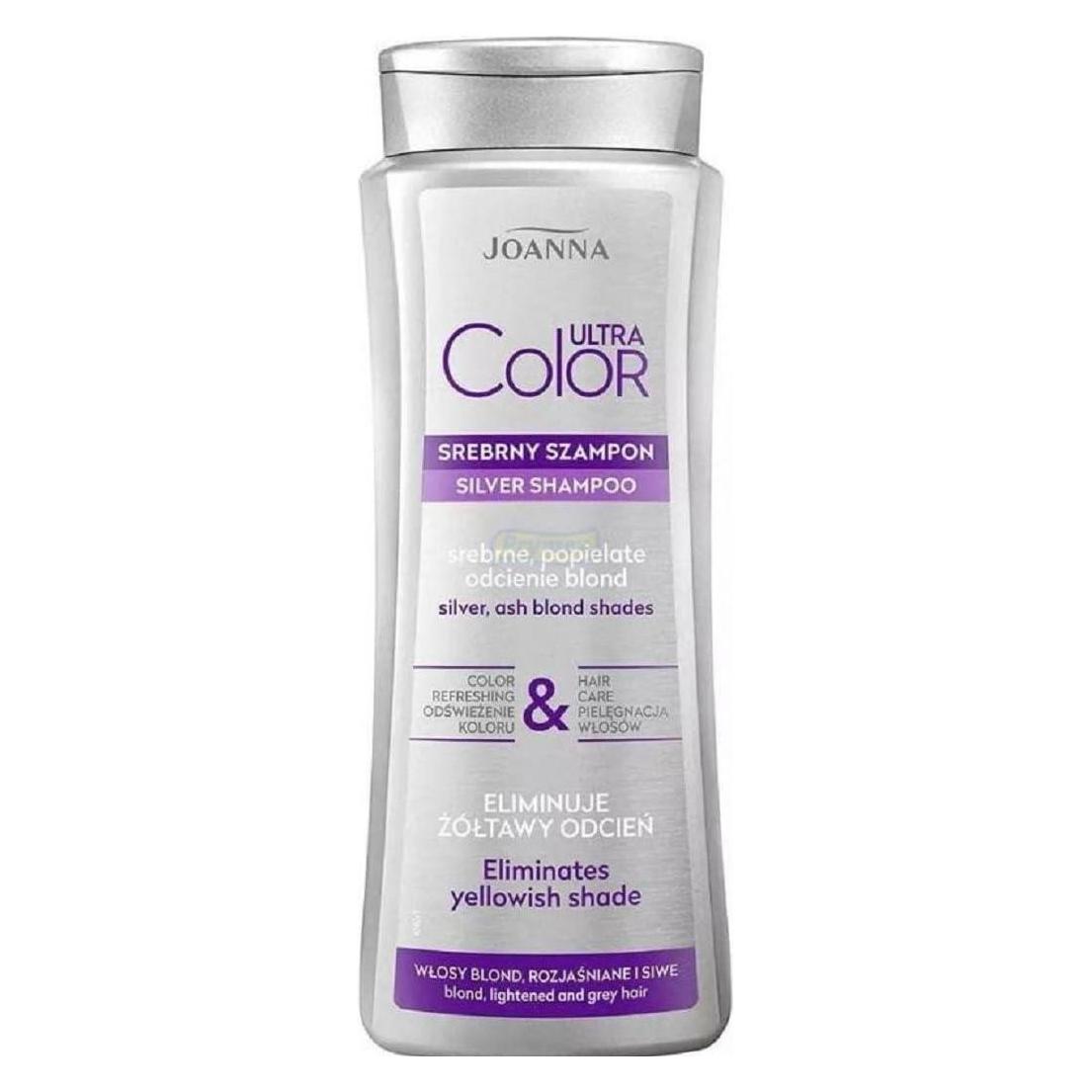 Joanna Ultra Color Silver Shampoo Forond Lightened & Grey Hair Shampoo Foronde.eached And Gray Hair (Flüssiges Shampoo, 200 ml) (5901018020620)