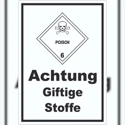 Aufkleber Giftige Stoffe Poison Totenkopf A1 (594x841mm)