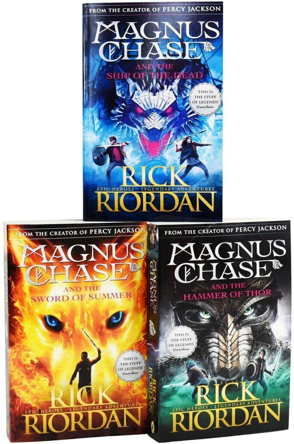 Puffin Magnus Chase and the Gods of Asgard 3 Books Collection Set by Rick Riordan - Paperback - Norse Mythology YA Fantasy - Ages 11+