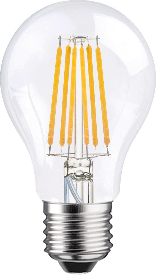 NCC-Licht LED filamentlamp A60 E27 8W 1055 lumen koud wit daglicht 6500K helder glas