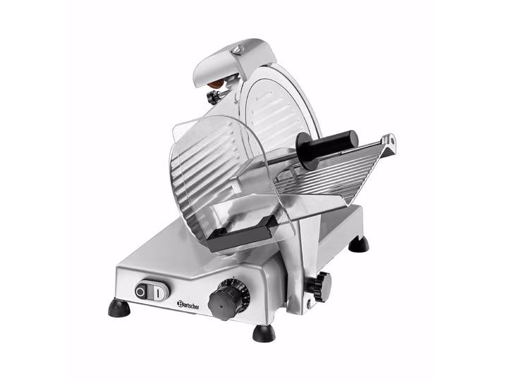 Bartscher Aufschnittmaschine 250 Plus Gastro Aufschnittmaschine – Gastro Aufschnittmaschine, Mixer & Küchenmaschine – silber
