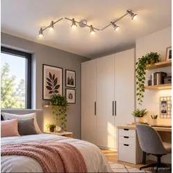 OSRAM 6-flammiger moderner LED Deckenstrahler aus Aluminium inkl 6 warmweiße LED-Lampen austasuchbar
