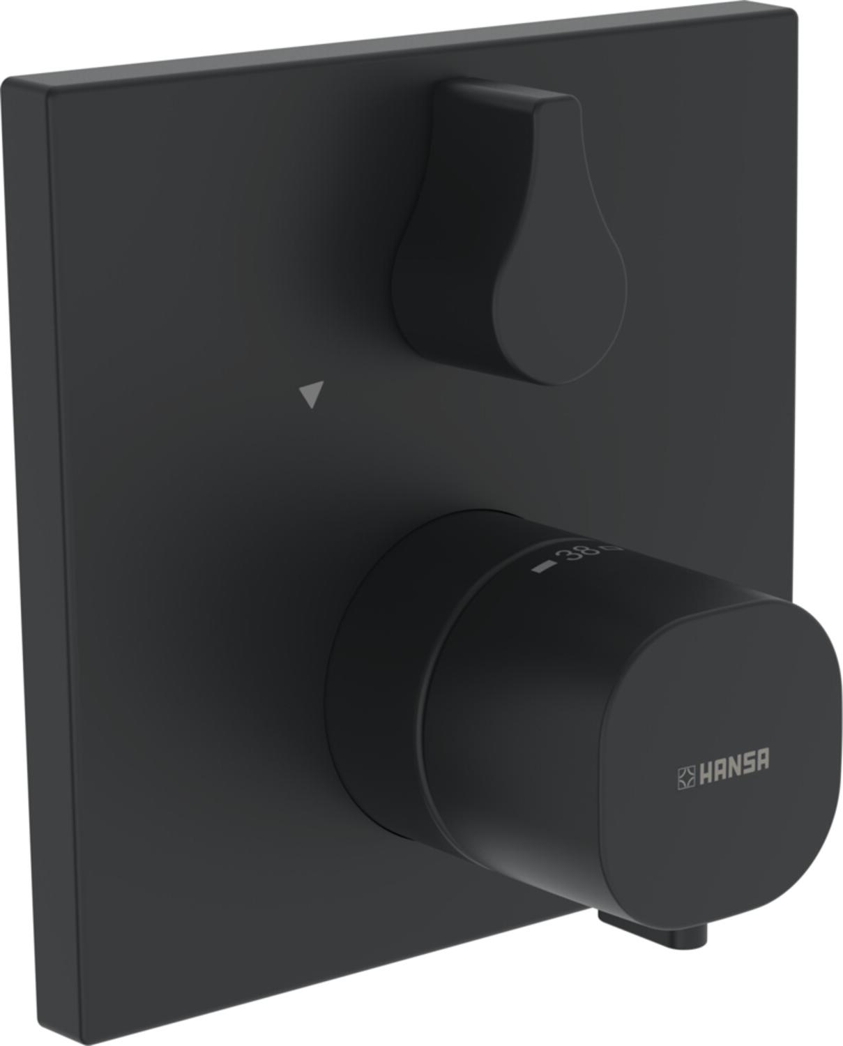 Hansa Fertigset HANSABLUEBOX LIVING UP-Brause-Thermostat, mattschwarz