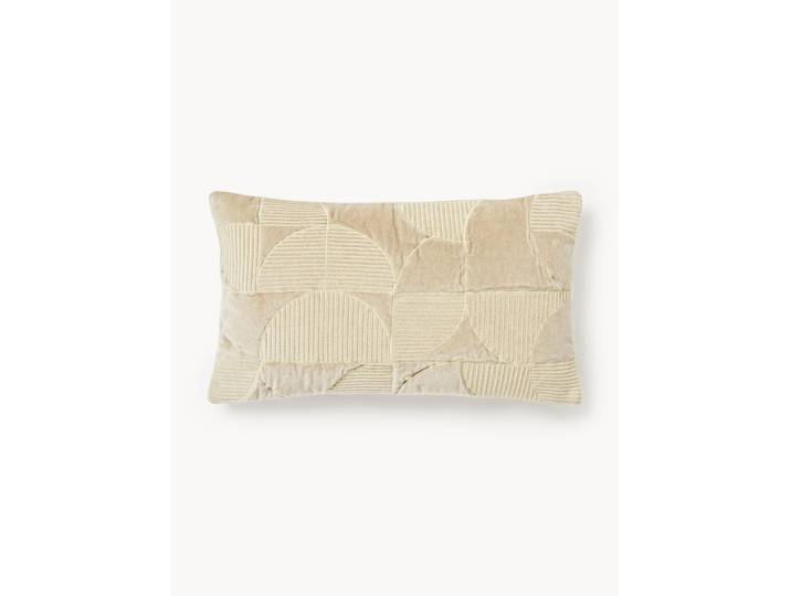 Housse de coussin avec motif géométrique brodé Verina