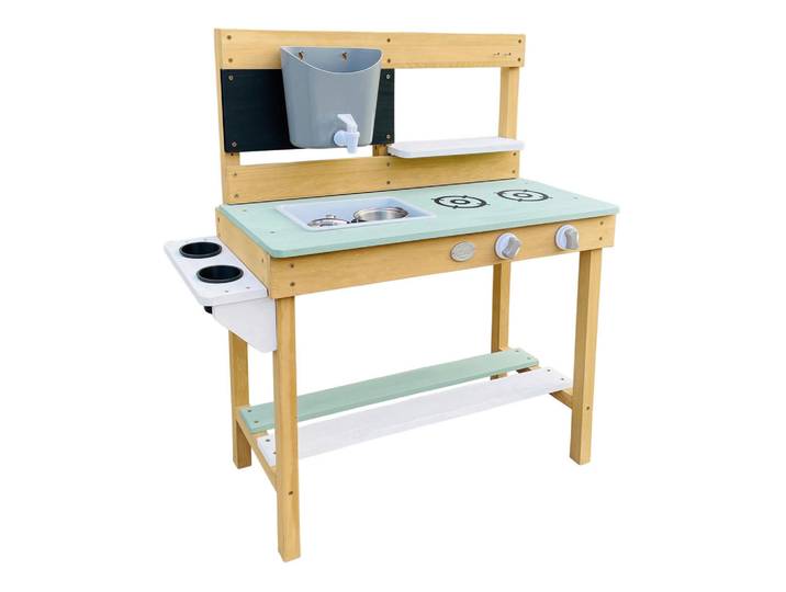 Sand- UND Wassertisch, Braun, Grün, Weiss, Holz, Hemlocktanne, 80x88x33 cm, unisex, EN 71, CE, FSC 100%, Freizeit & Co, Outdoor-Spielzeug, Sandkasten-Spielzeug