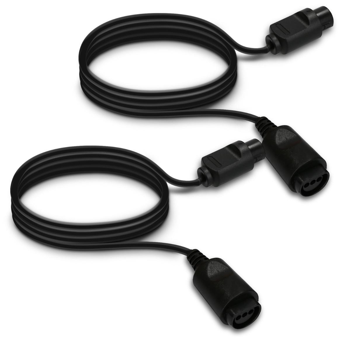 kwmobile 2x verlengkabel voor Nintendo 64 controller, 180 cm, zwart