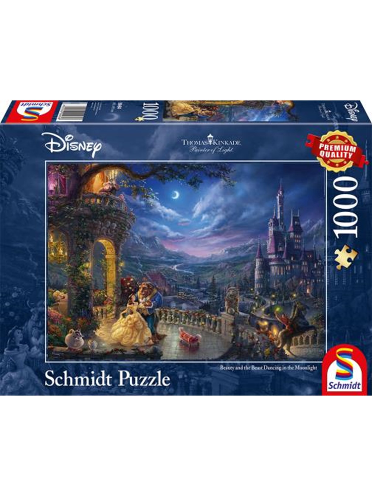 Schmidt Puzzle - Thomas Kinkade: Disney - The Beauty and the Beast Dancing in the Moonlight (1000 pieces) 2D Puzzles