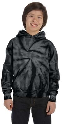 Tie-Dye CD877Y Youth Tie Dye Pullover Hoodie in Spider Black size XS 2-4 8777Y, T8777Y