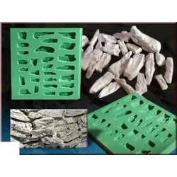 Giessform Silikonform Felswand Module Krippenbausteine Set 12