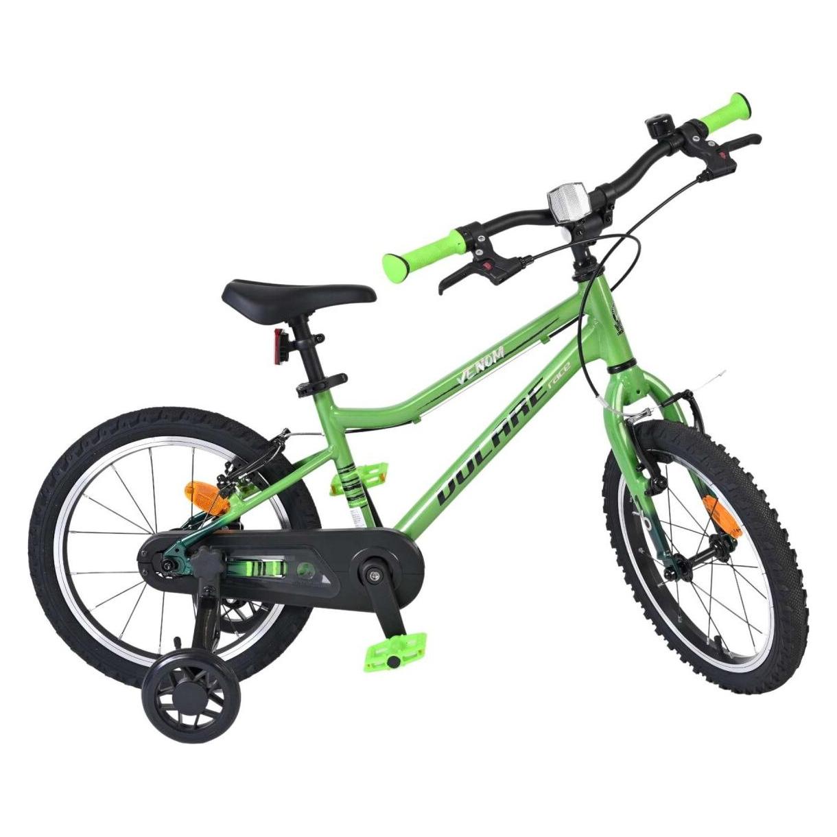 Volare Venom Kinderfahrrad Jungen 16 Zoll Grün mit zwei Handbremsen und Aluminiumrahmen (16") (71815005)