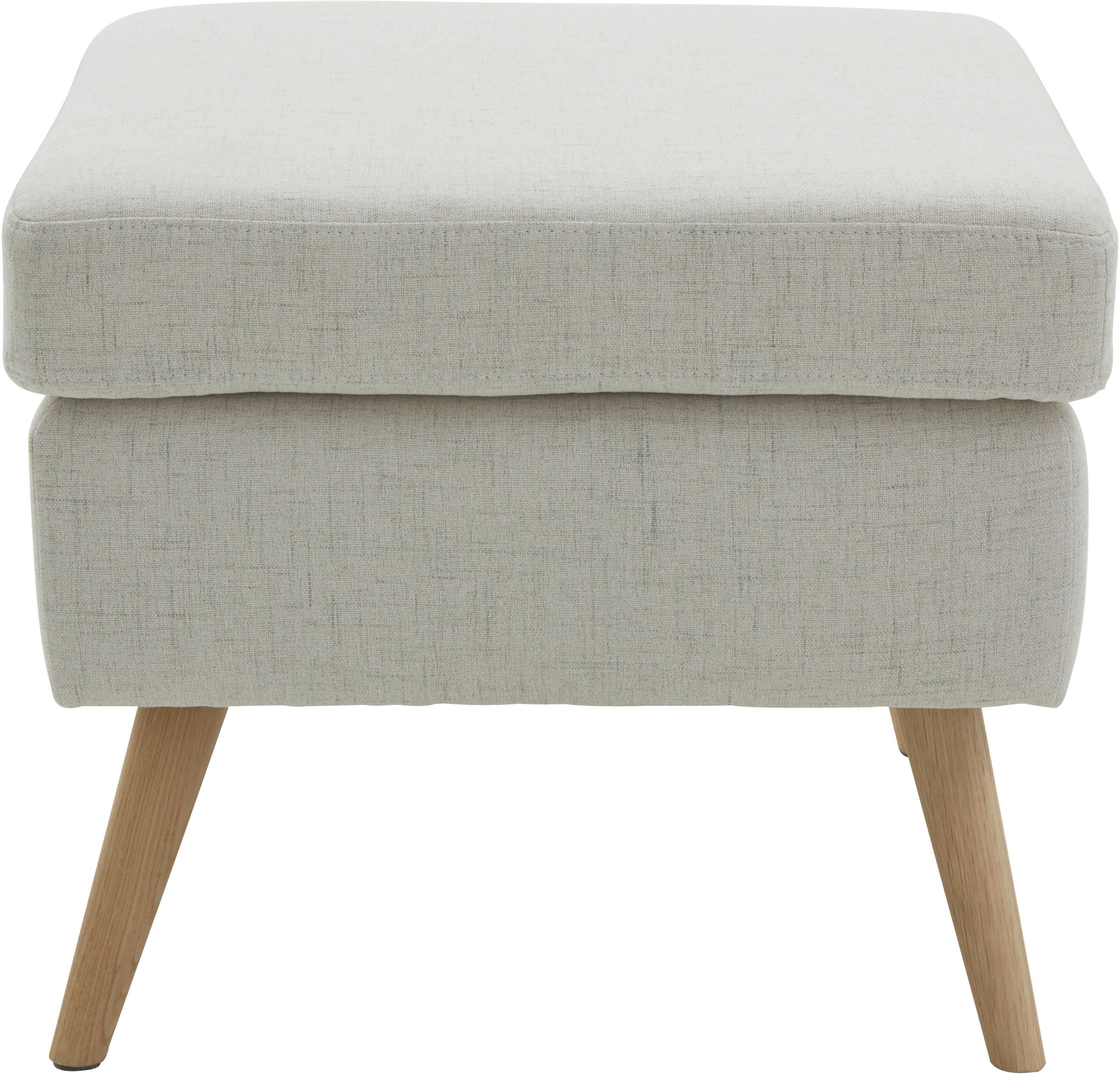Hocker GOODPRODUCT "Salla", beige (creme), B:58cm H:49cm T:58cm, Samtcord (92% Polyester 8% Polyamid);Struktur (100% Polyester);Struktur Hahnentritt (100% Polyester);Struktur fein (100% POlyester);Samtoptik (100% Polyester);Fellimitat (100%Polyester), Hoc