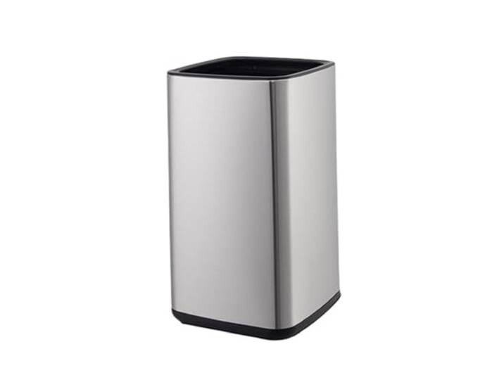 HGYNBCP Badezimmer-Mülleimer aus Edelstahl – oben offen, schmales Design, 9 l(Silver)
