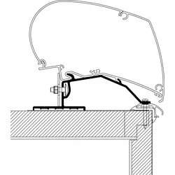 Thule Caravan Omnistor 6200 / 6300 / 9200 Markisenadapter Dachmontage 6,0 m