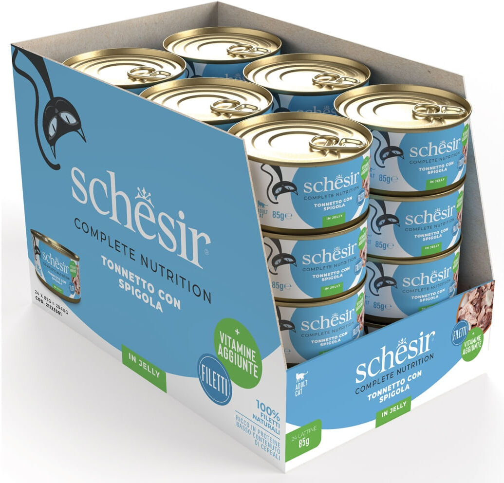 Schesir Complete Nutrition Cat Lattina Multipack 24x85G TONNETTO CON SPIGOLA