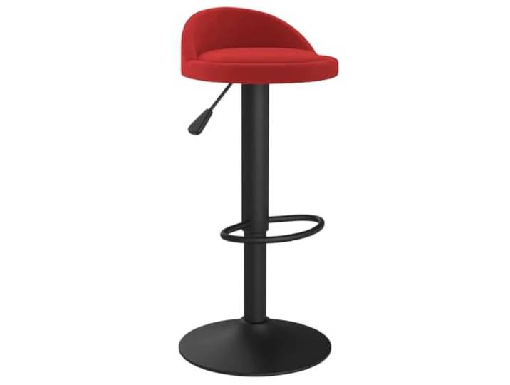 HKLGBVCR Barhocker, Velours, Bordeauxrot, mit Stahlbasis, höhenverstellbar Weicher Samt, flüssiger Gasheber, vollständige Rotation, integrierter Fuß, für Zuhause, Bar, Café
