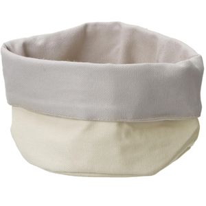 Hendi Brotkorb 429006, Brottasche, aus Stoff, Ø 15 x 15 cm, rund, grau / beige