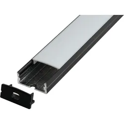 ARTECTA Profile Pro 32 Schwarzes Profil - für <20 mm breite LED-Streifen bis zu 15 W/m - 2 m