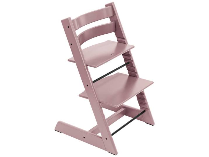 Stokke Hochstuhl, Mauve, Holz, Buche, 46x79x49 cm, Fussstütze verstellbar, Sitzfläche verstellbar, Baby- und Kindermöbel, Babyzimmer, Hochstuhl