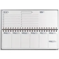 Jolie, Kalender, Wochenplaner Flower Love 30 x 11.4 cm, undatiert (A4 quer)