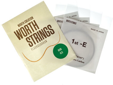 Worth Strings B-B Baritone Ukulele Set Marron