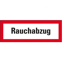 Aufkleber I Feuerwehrschild Rauchabzug, Folie, selbstklebend, 148x52mm, DIN 4066