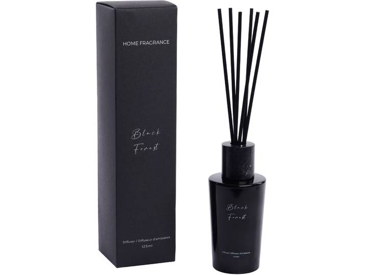 Raumduft Nathalie Black Forest 125ml schwarz - Material: Glas, Marmor, Rattan