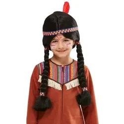 Kinder-Perücke "Indianerin", schwarz