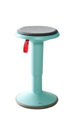 UPis1 Mehrzweck-Hocker, mit Sitzkissen, höhenverstellbar, türkis