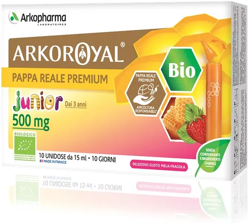 ARKOFARM Srl Arkopharma Arkoroyal Pappa Reale Bio Junior 500mg 10 Flaconi