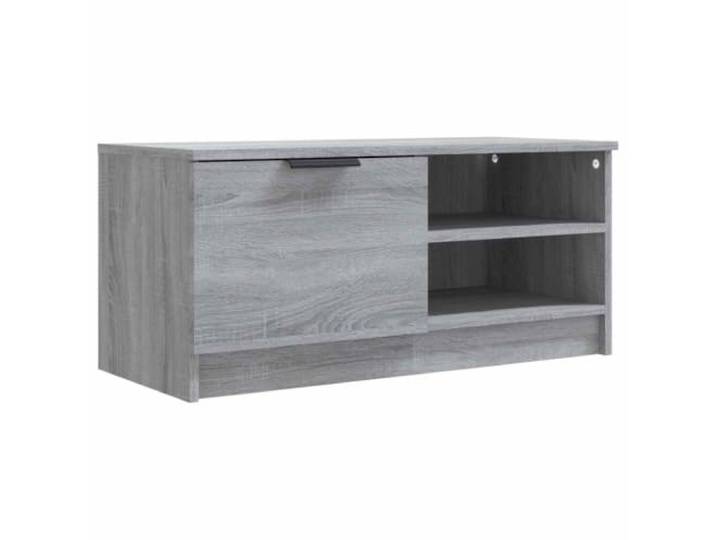 KGFHERENB TV-Schrank Grau Sonoma 80x35x36,5 cm Fernsehschrank Kompakte Medienkonsole mit Schublade und offenen Fächern für geordnete Unterhaltung im Wohnzimmer oder Schlafzimmer.