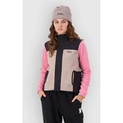 Mons Royale Pileup Wool Fleecejacke flamingo Gr. XL